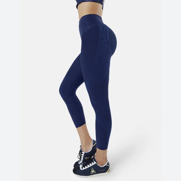 Fanka Pants - Fanka Body Sculpt Leggings (Reversible Wear) Navy Blue High Rise Contour